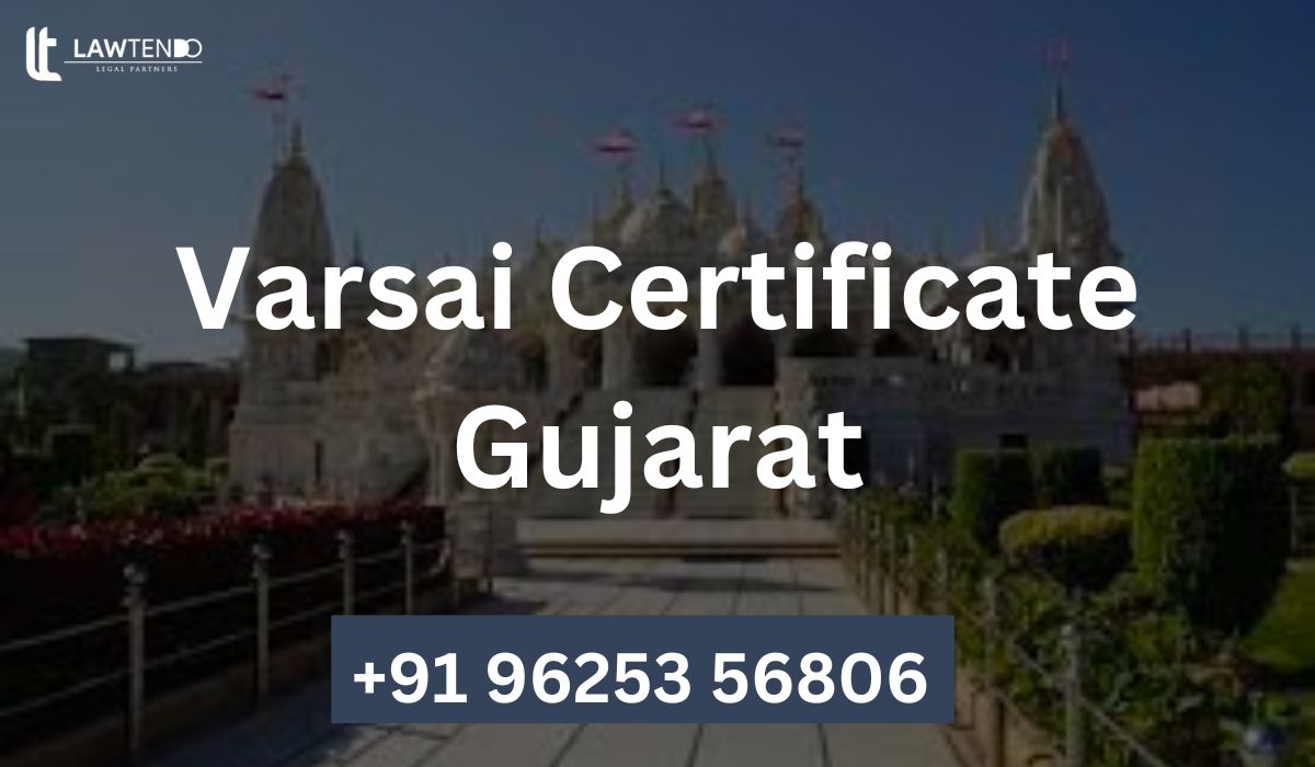 Varsai Certificate (વર્સાઈ પ્રમાણપત્ર) Gujarat 